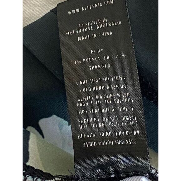 Alfenix Leggings Dark Green with Floral Print Workout High Waist Size M - Picture 4 of 8